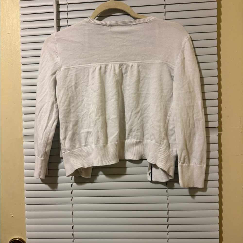 Liz Claiborne White Cardigan Sweater